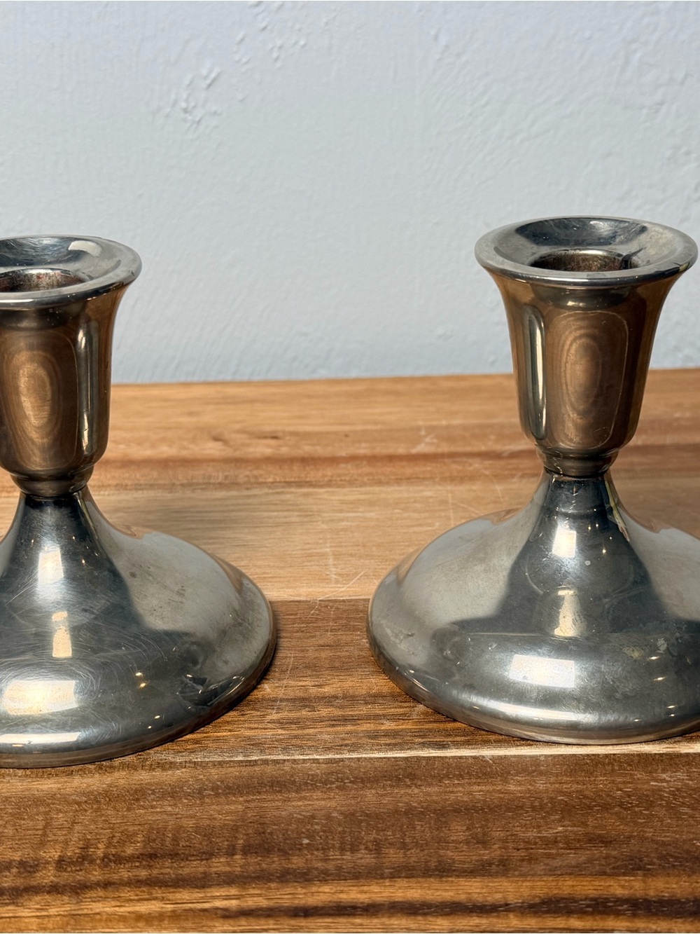 Vintage Wm. A. Rogers Silverplate Candlestick Holders, Pair, Mid Century - Picture 2 of 14